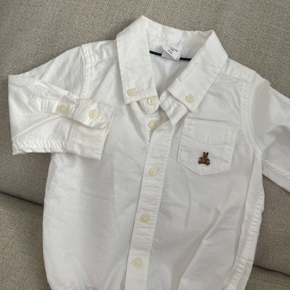 GAP White Button Down Kids Shirt